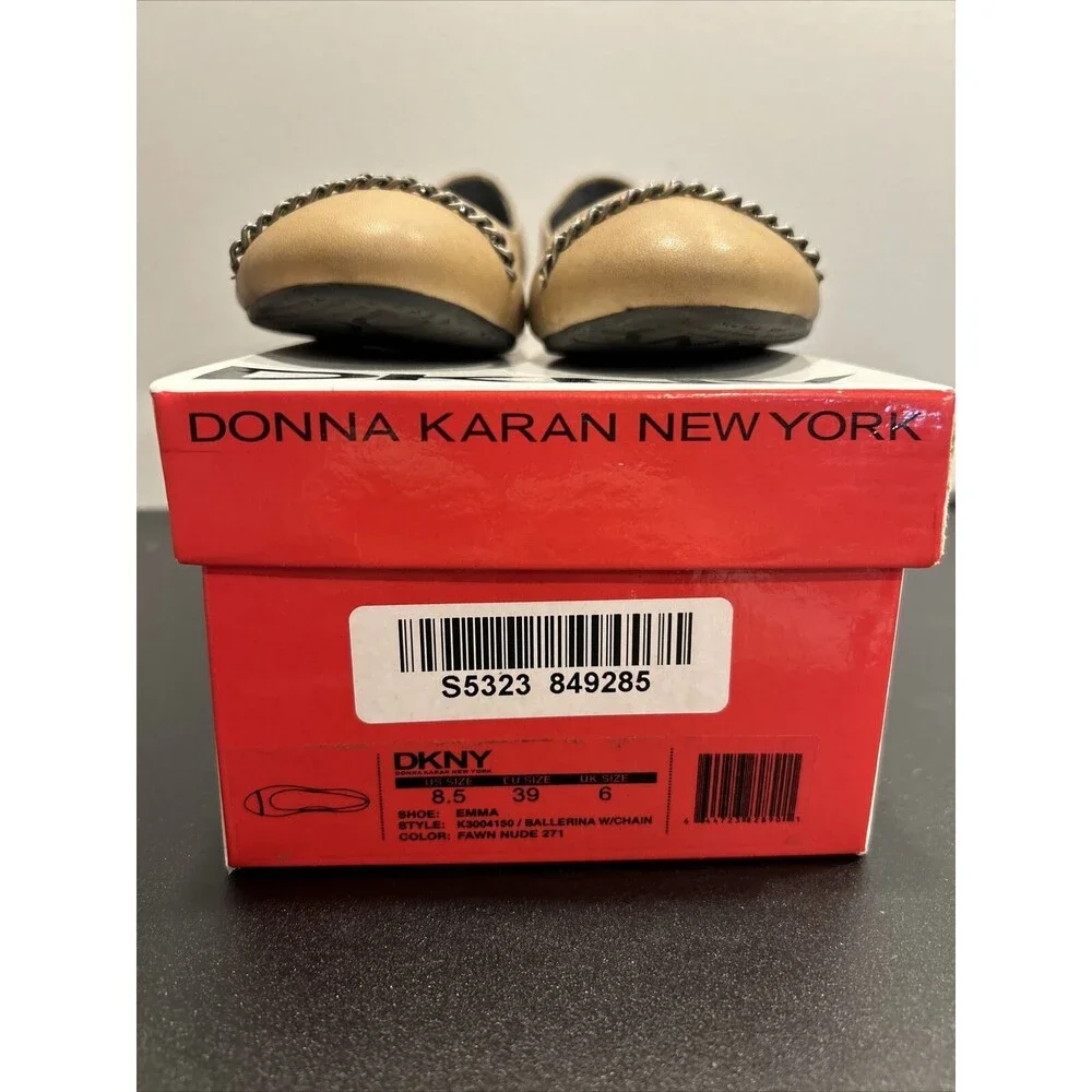 DKNY flats Taupe beige tan size 8.5 With Box